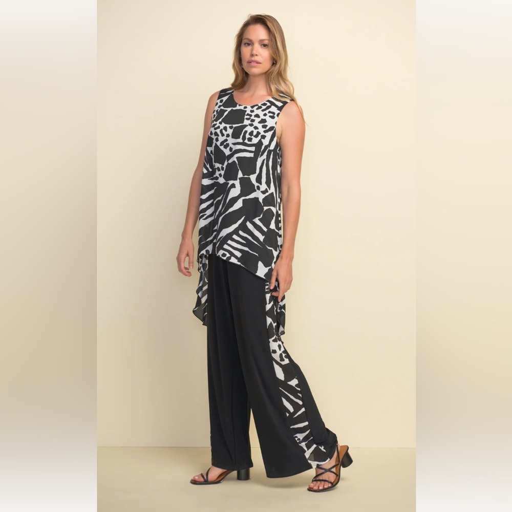 Joseph Ribkoff flowery and elegant dress/pantsuit.